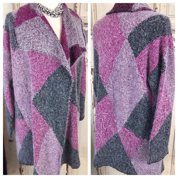 St. John Sweaters - St John Knit Topper Fuchsia Multi Coat Jacket. H
